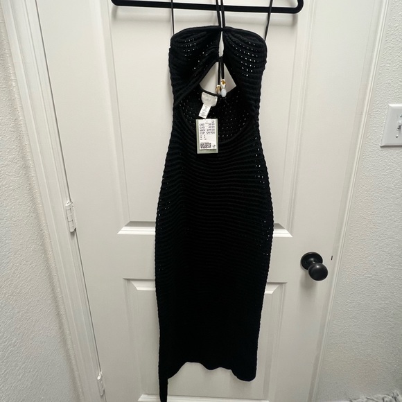 Black knit dress HM size small - Picture 2 of 3